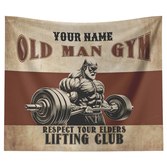 Customizable Gym Wall Tapestry, Home, Garage Gym Decor