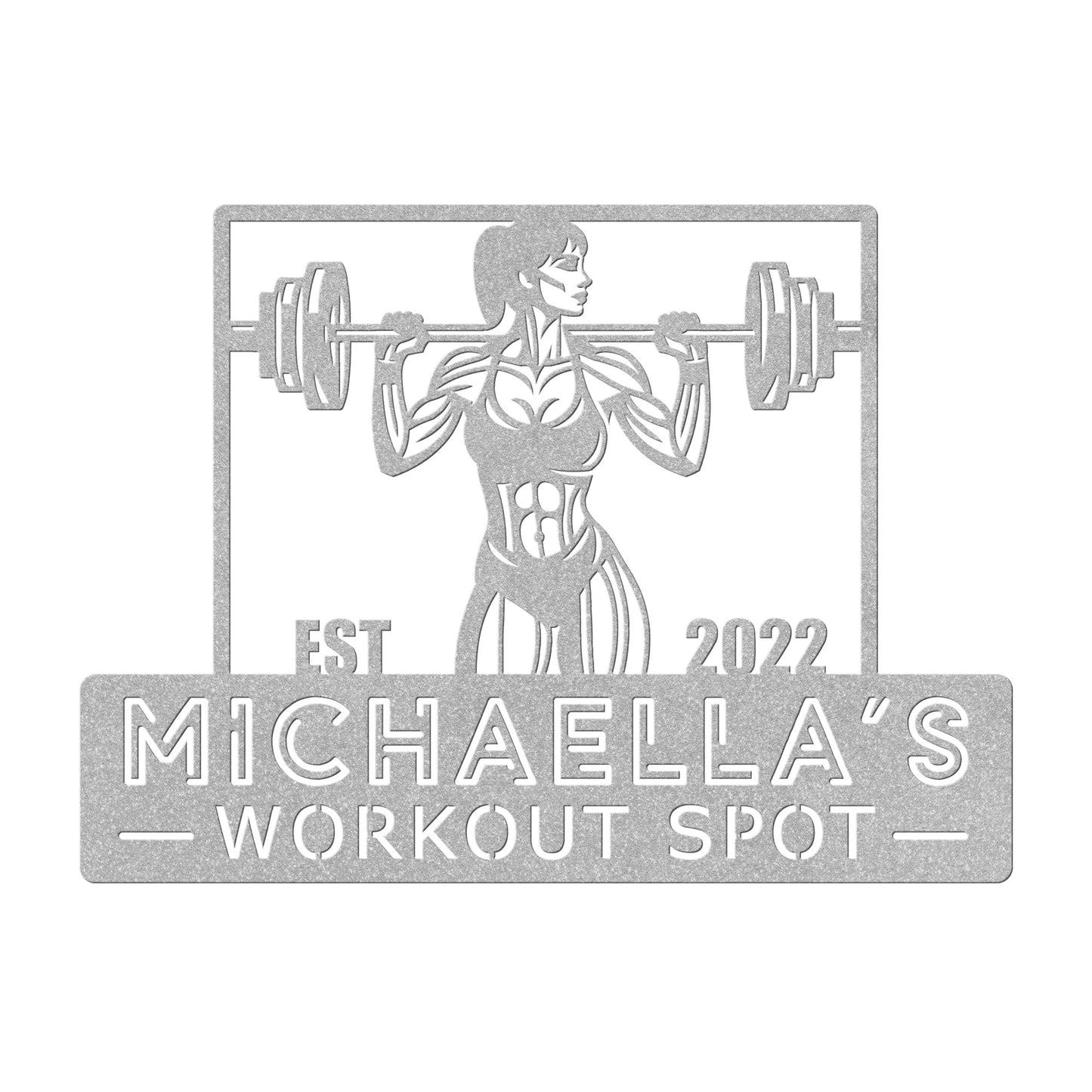 Gym Custom Metal Sign Home Gym Decor Fitness Gift Bodybuilding, Weightlifting
